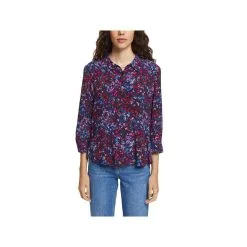 ESPRIT Langarmblusen In Marineblau