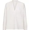 ESPRIT Langärmlige Oxford-Streifenbluse Off White 3