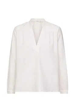 ESPRIT Langärmlige Oxford-Streifenbluse Off White 3