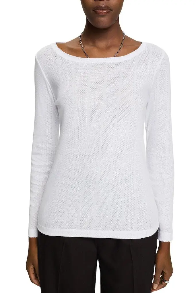 ESPRIT Langarmshirt In White – Bild 2