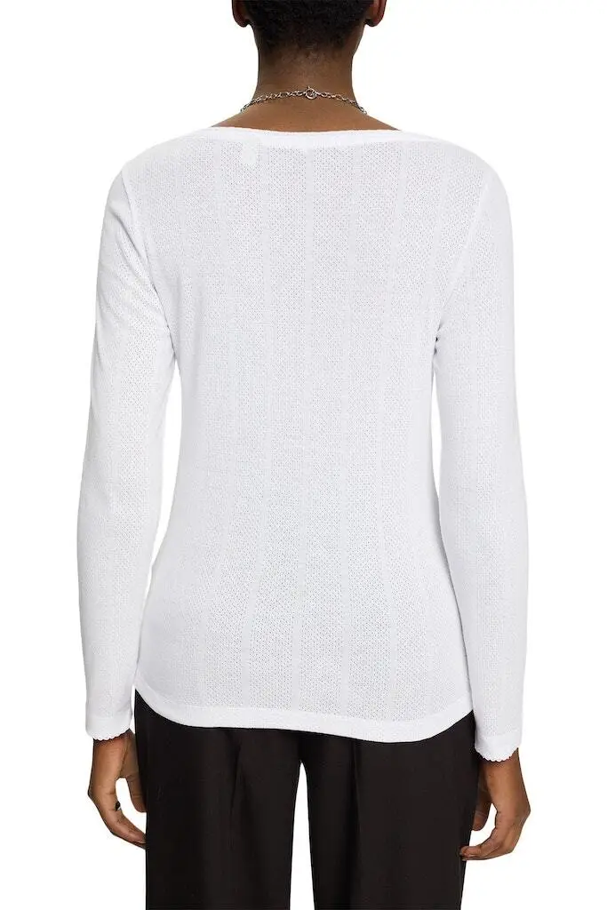 ESPRIT Langarmshirt In White – Bild 3