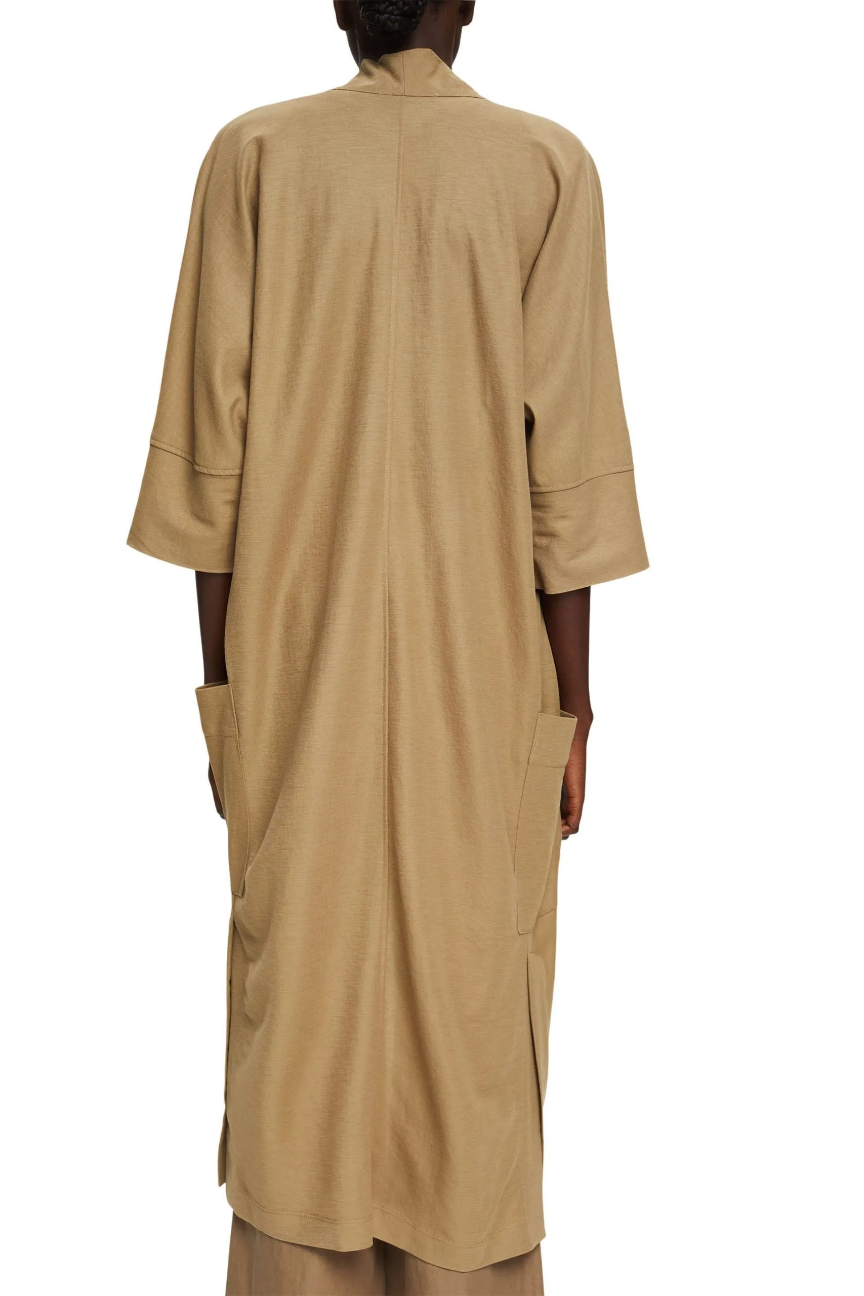 ESPRIT Langer, Offener Cardigan Khaki Green – Bild 3