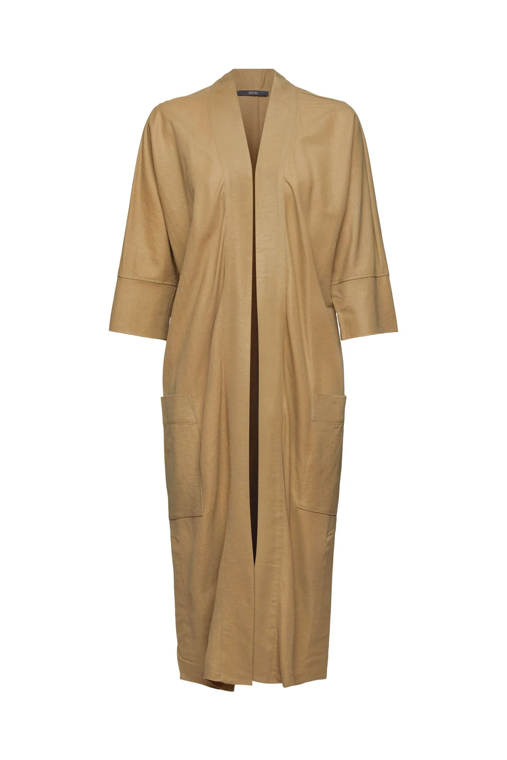 ESPRIT Langer, Offener Cardigan Khaki Green