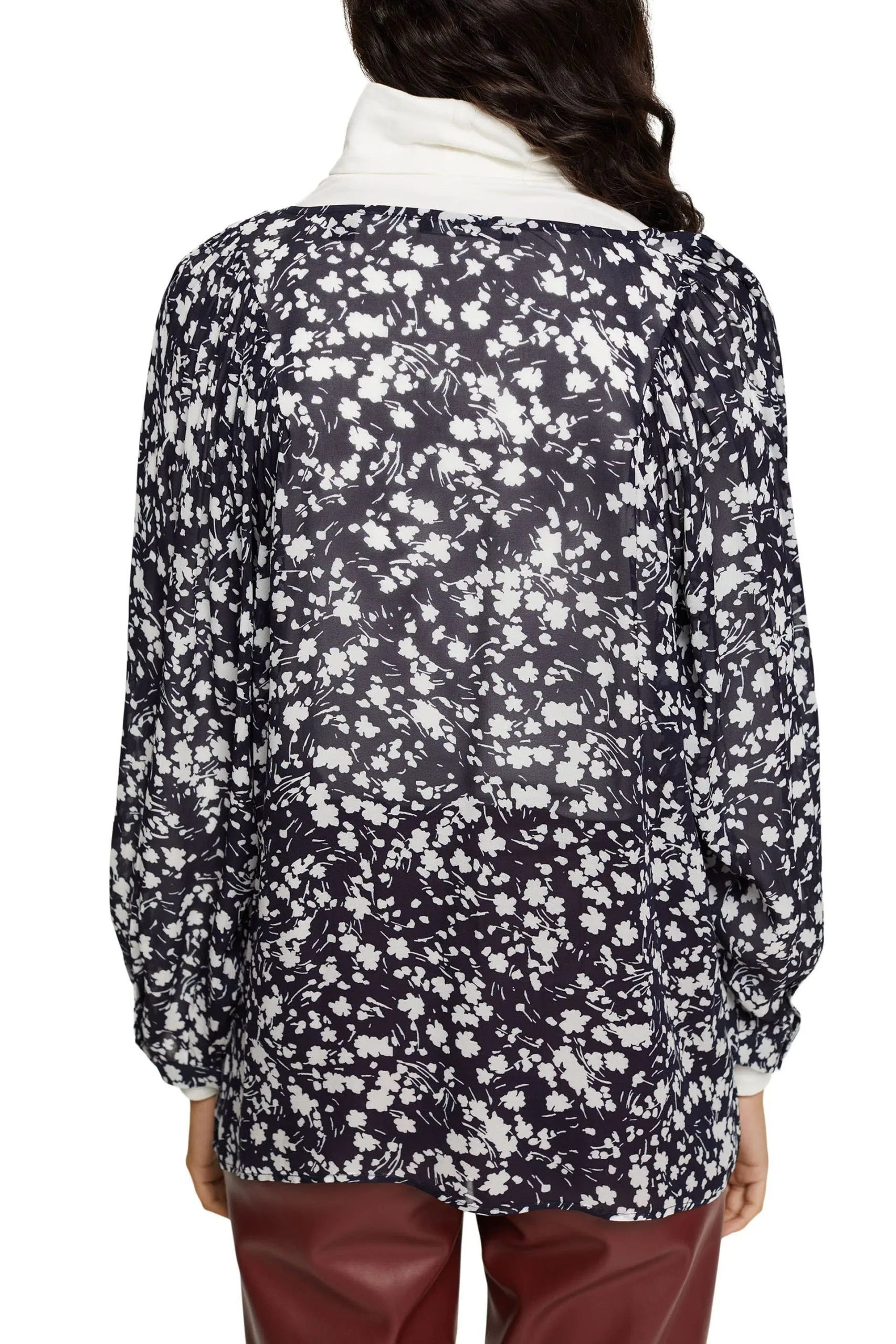 ESPRIT Leichte Bluse Mit Blumenprint Navy – Bild 3