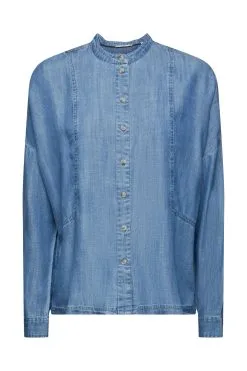 ESPRIT Leichte Denimbluse Blue Medium Washed