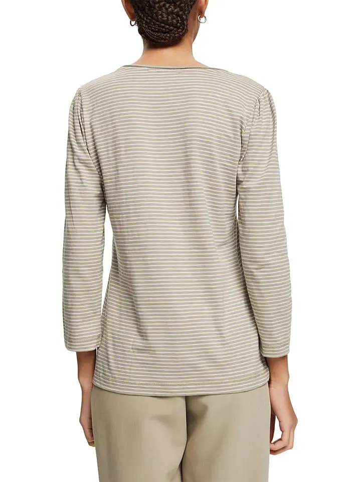 ESPRIT Longsleeve In Beige/ Weiß – Bild 3