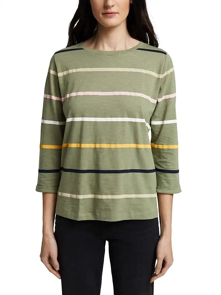ESPRIT Longsleeve In Khaki/ Bunt – Bild 2