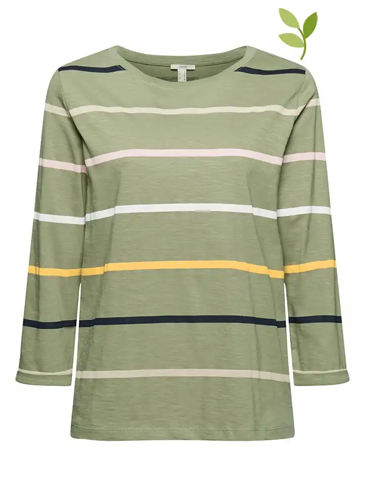 ESPRIT Longsleeve In Khaki/ Bunt