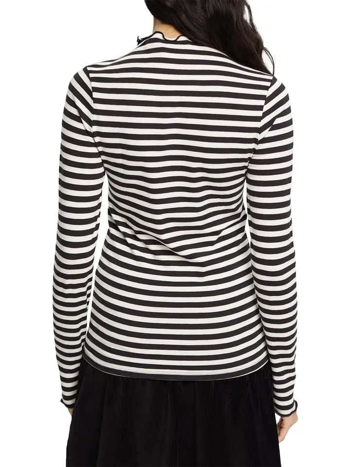 ESPRIT Longsleeve In Schwarz/ Weiß – Bild 3