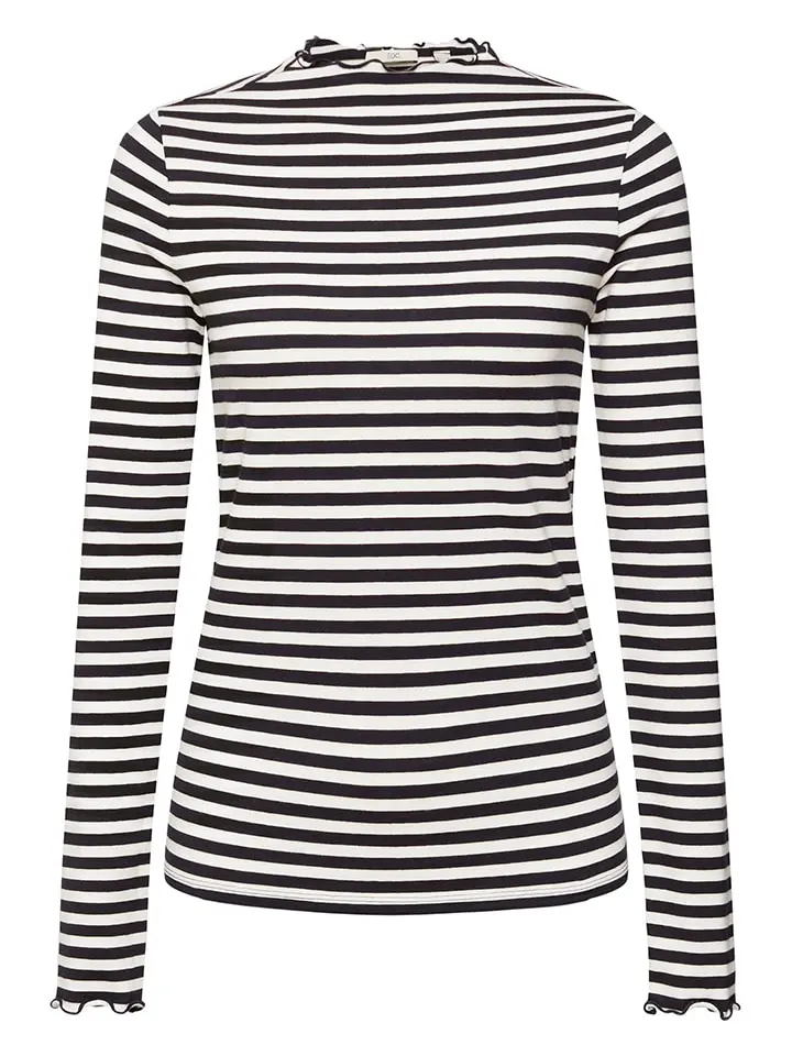 ESPRIT Longsleeve In Schwarz/ Weiß