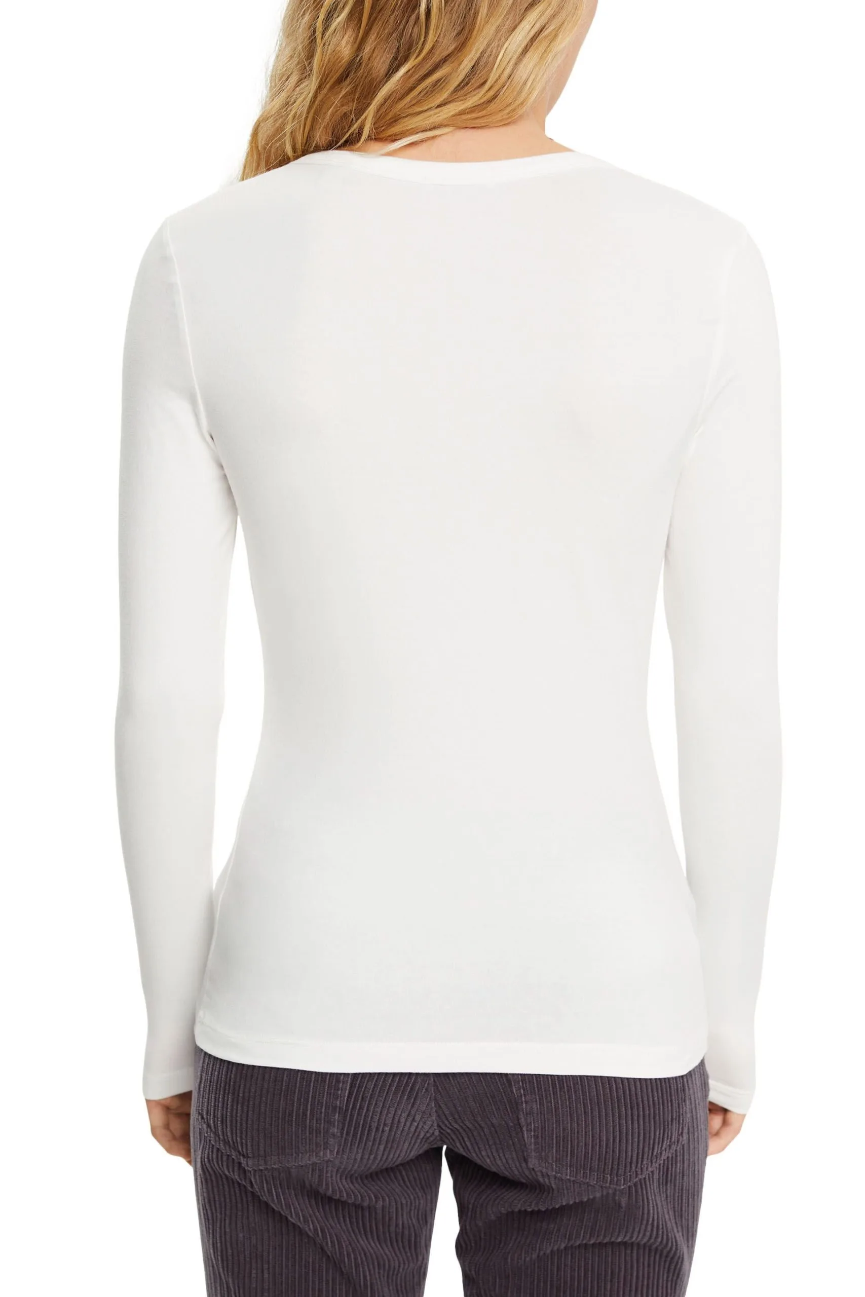 ESPRIT Longsleeve Und Knöpfen Off White – Bild 3