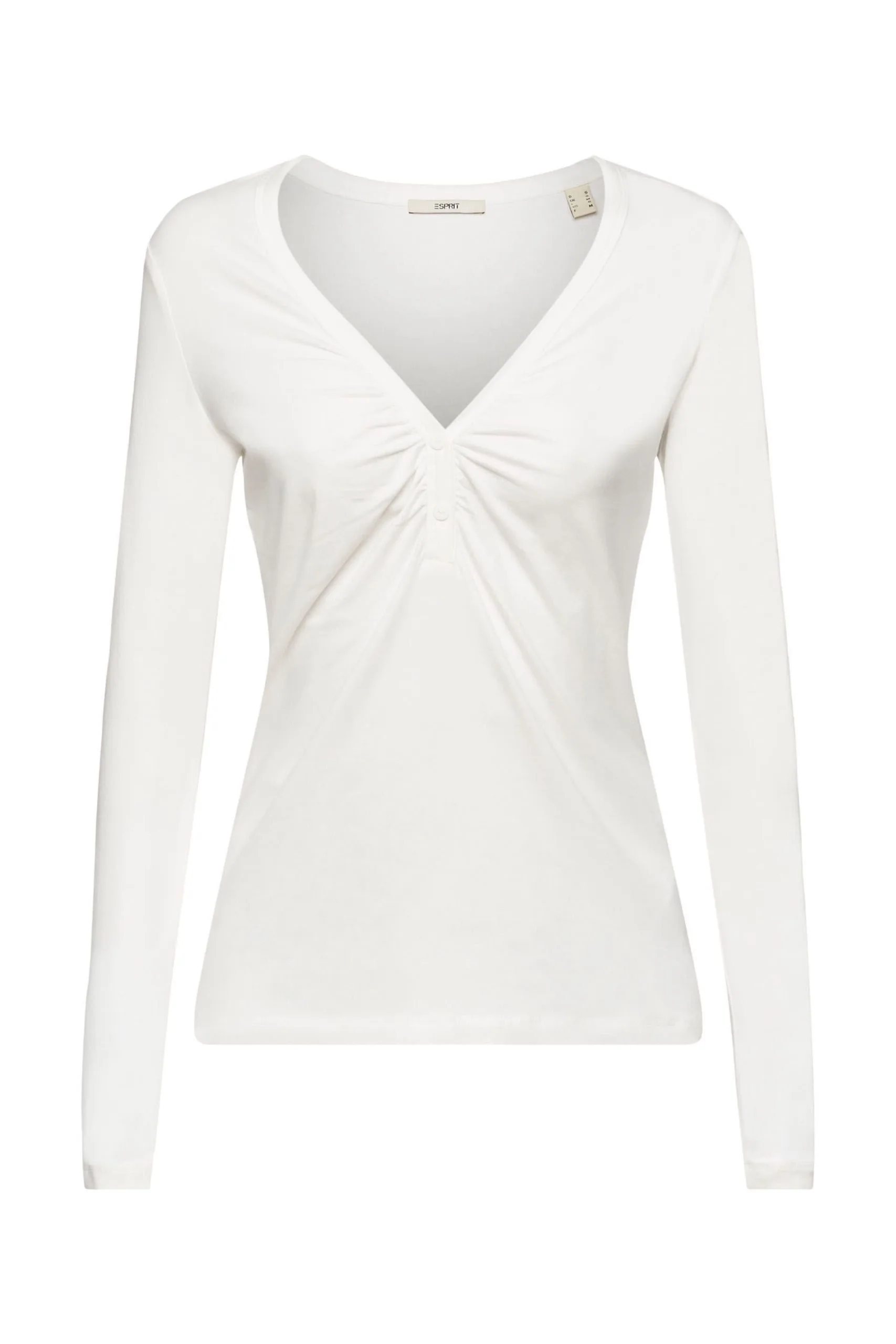 ESPRIT Longsleeve Und Knöpfen Off White