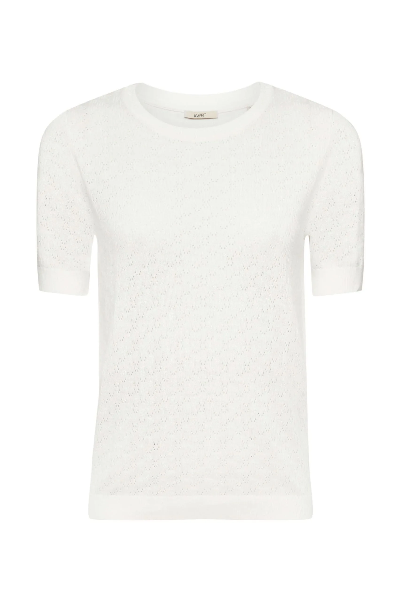 ESPRIT Pointelle-T-Shirt Off White
