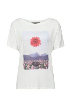 ESPRIT Print-T-Shirt New Off White