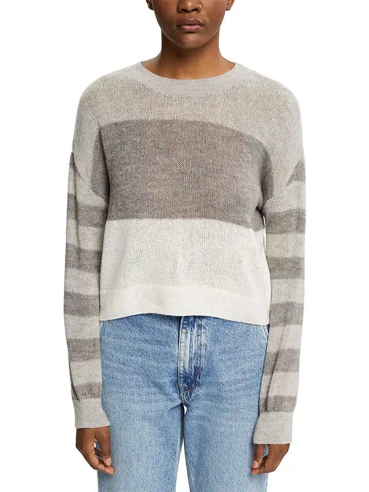 ESPRIT Pullover In Grau/ Weiß – Bild 2
