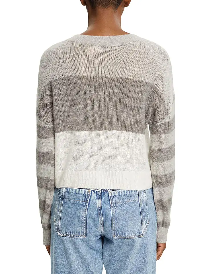 ESPRIT Pullover In Grau/ Weiß – Bild 3