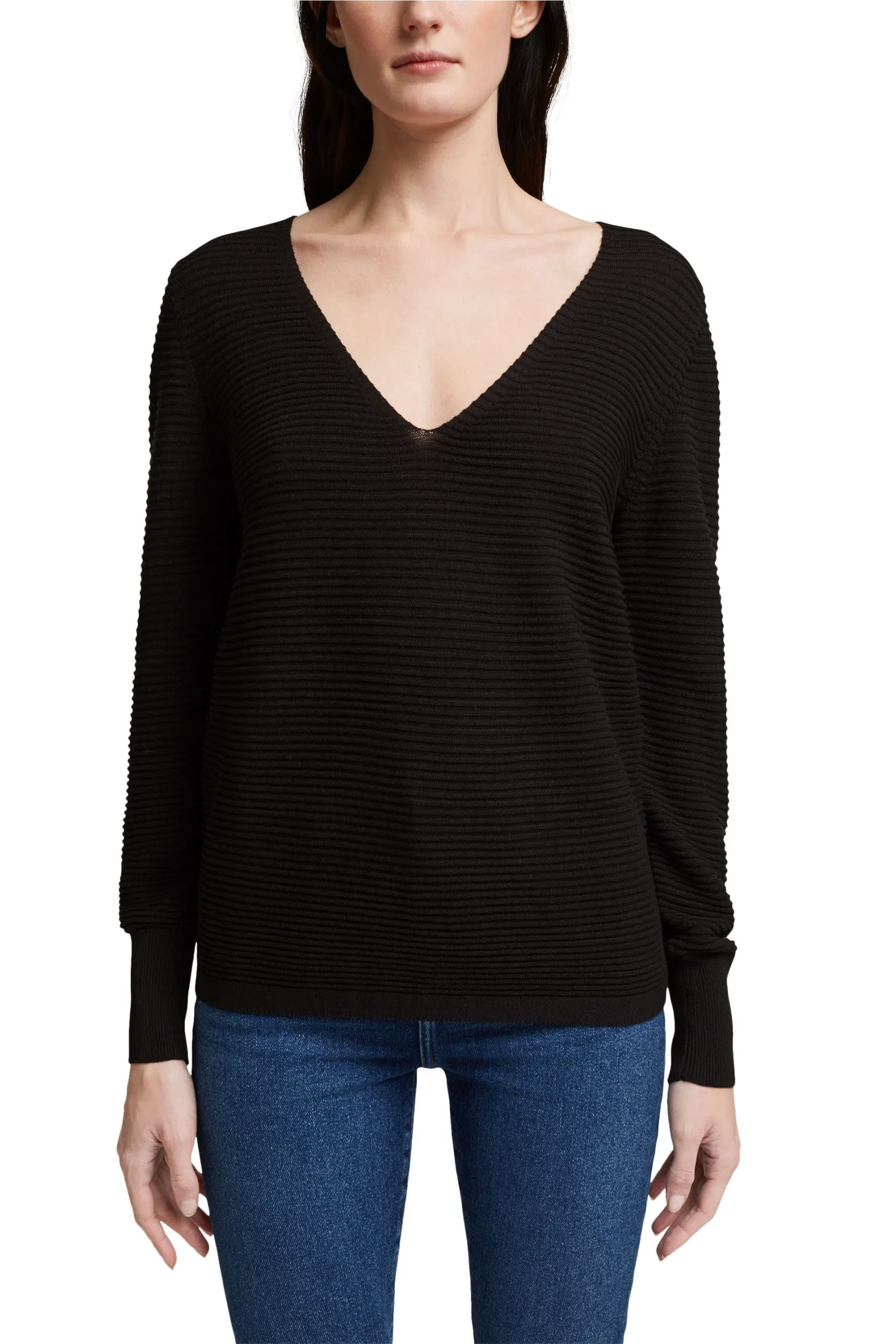 ESPRIT Ripp-Pullover Black – Bild 3