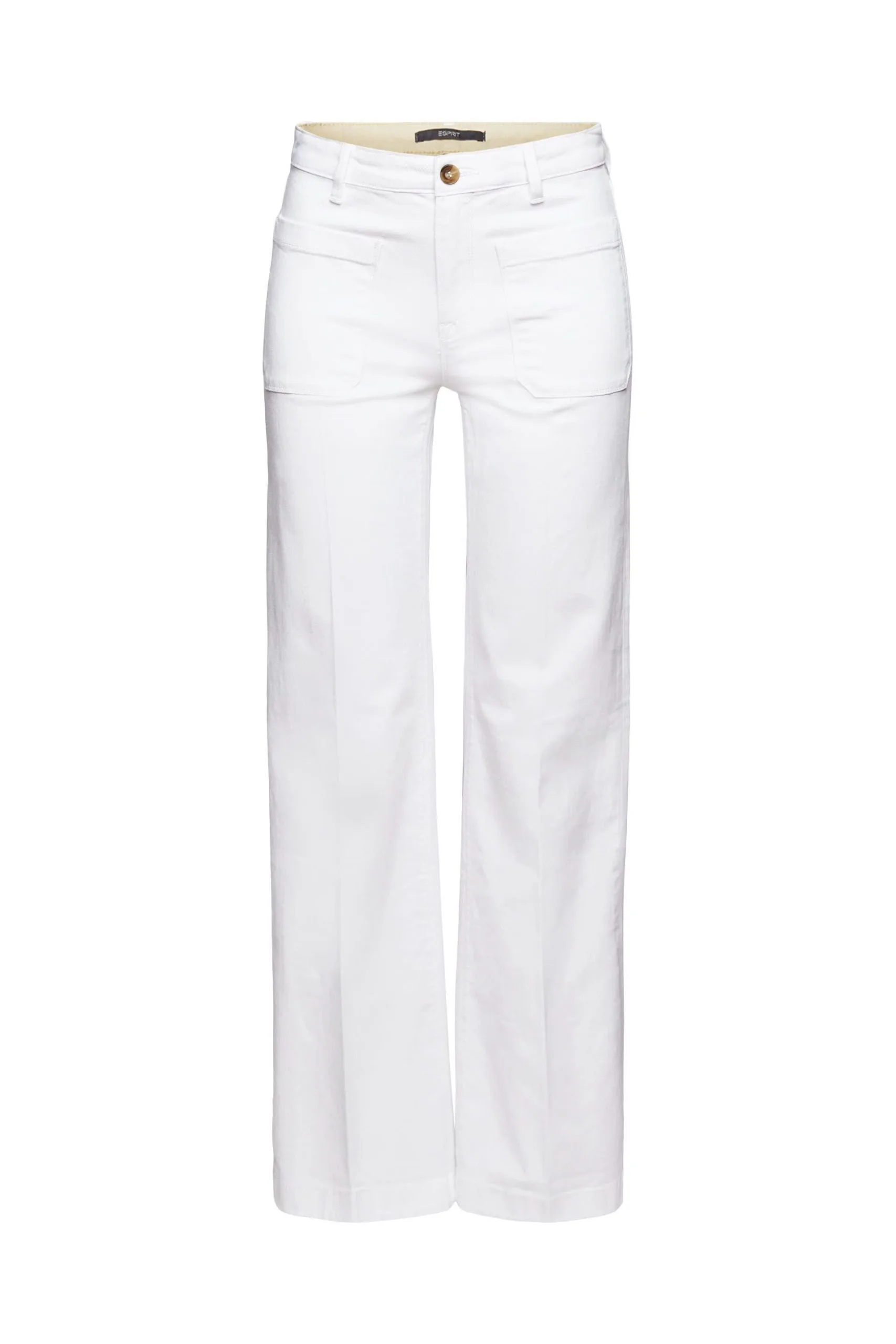 ESPRIT Schlaghose Mit Aufgesetzten Taschen White