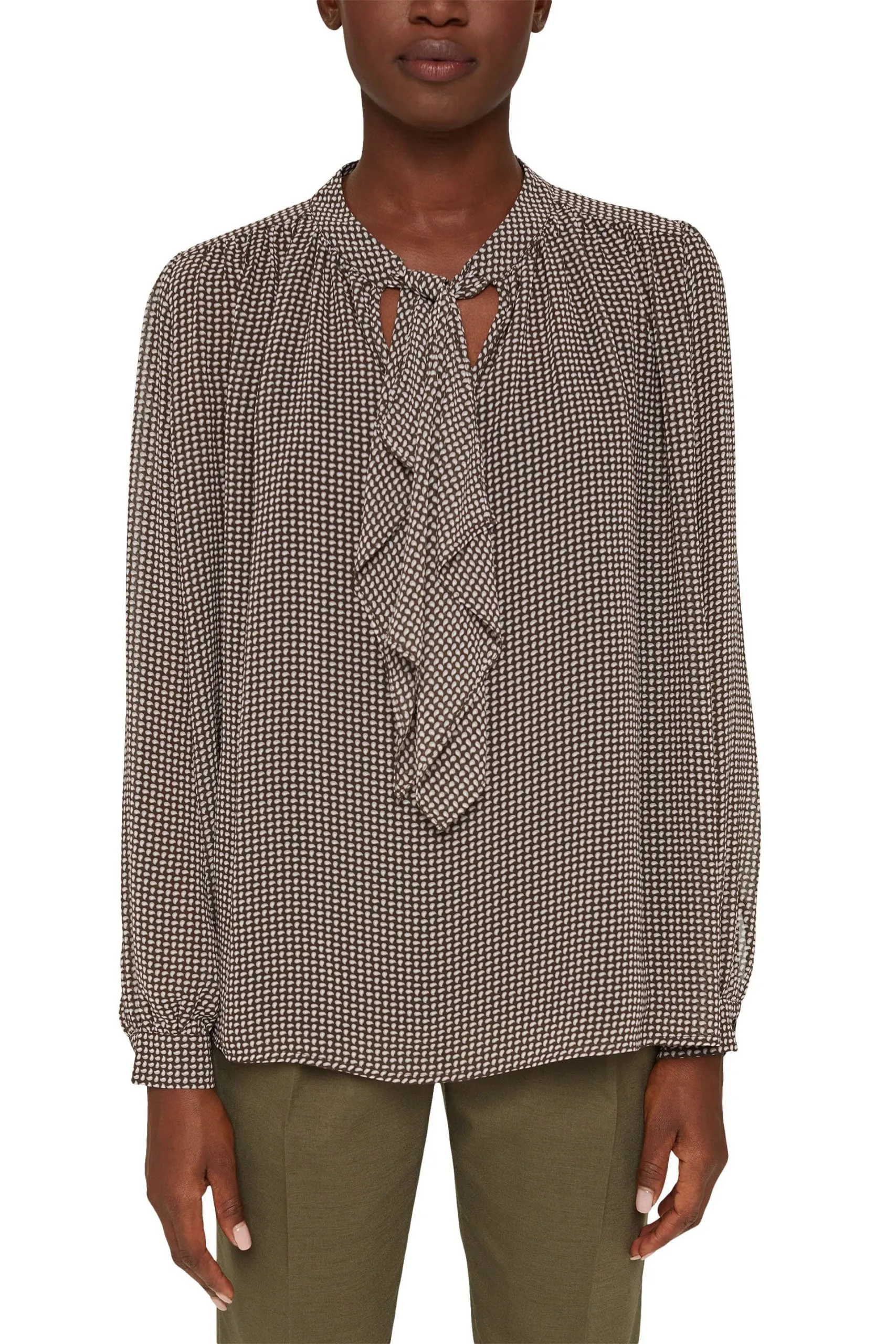 ESPRIT Schluppen-Bluse Brown 4 – Bild 3