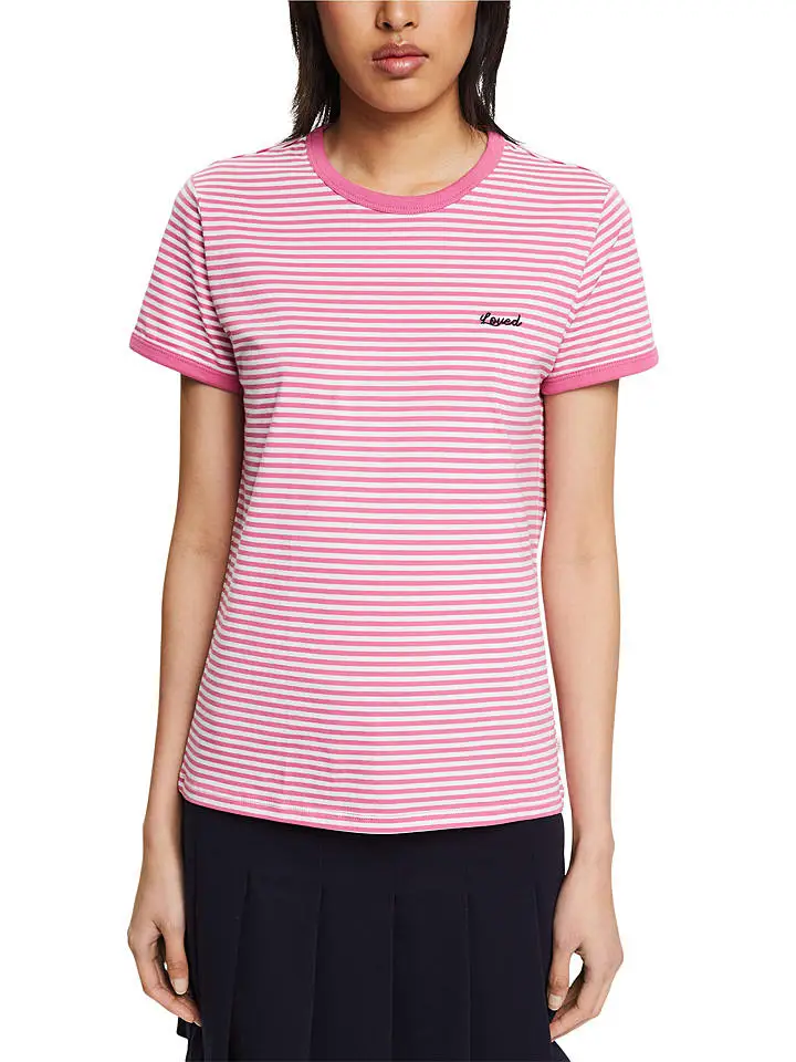 ESPRIT Shirt In Pink/ Weiß – Bild 2