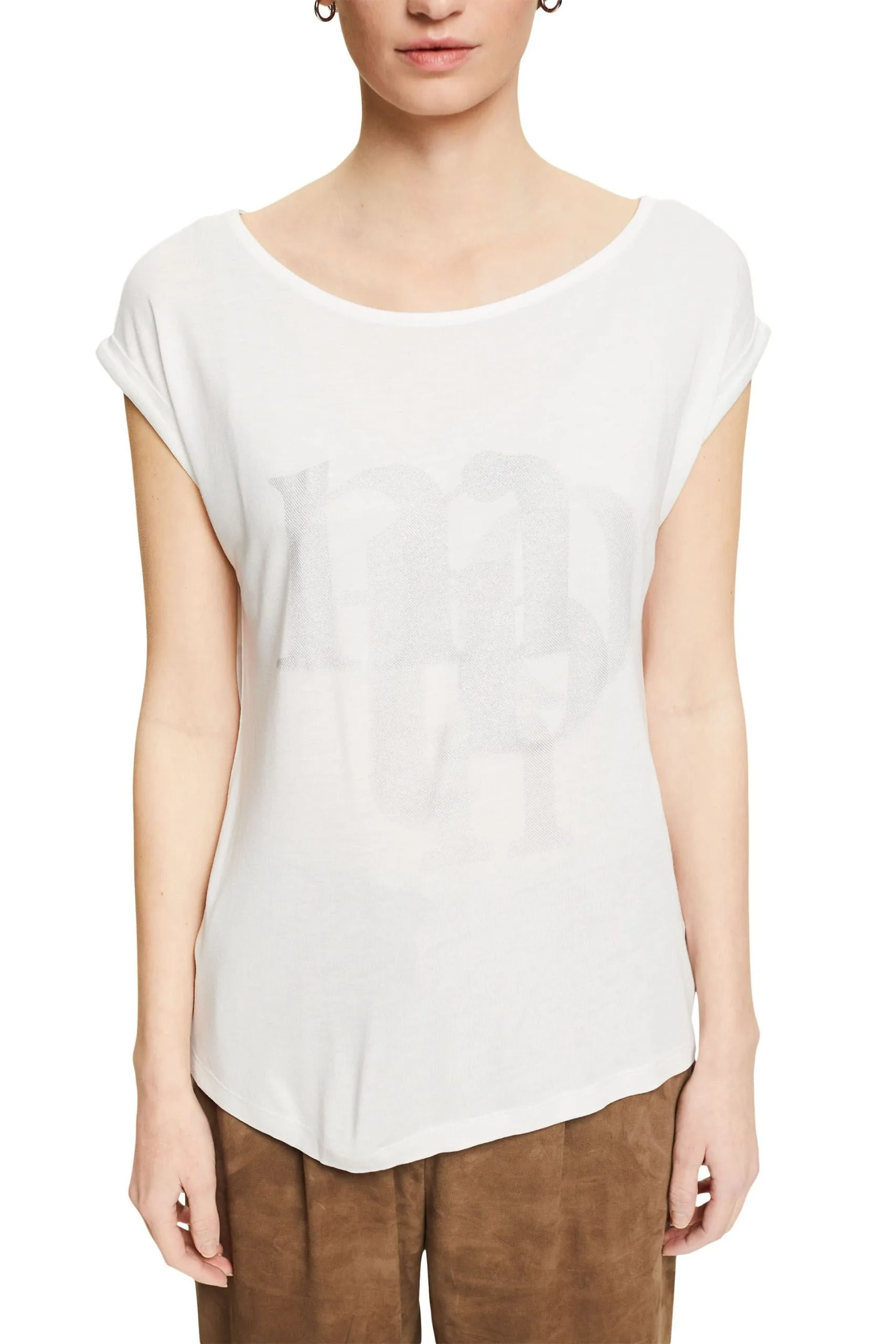 ESPRIT Shirt Mit Metallic-Print Off White – Bild 2