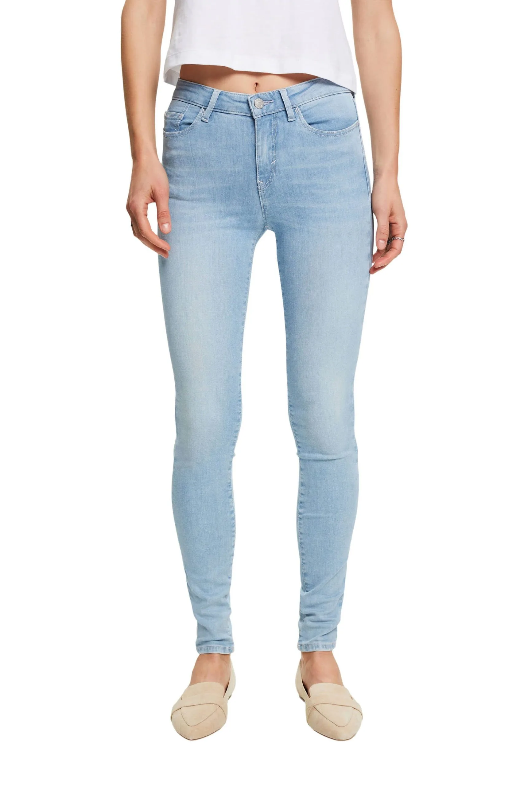 ESPRIT Skinny-Jeans Aus Nachhaltiger Blue Bleached – Bild 2