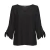ESPRIT Stretch-Bluse Mit Offenen Kanten Black