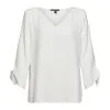 ESPRIT Stretch-Bluse Mit Offenen Kanten Off White