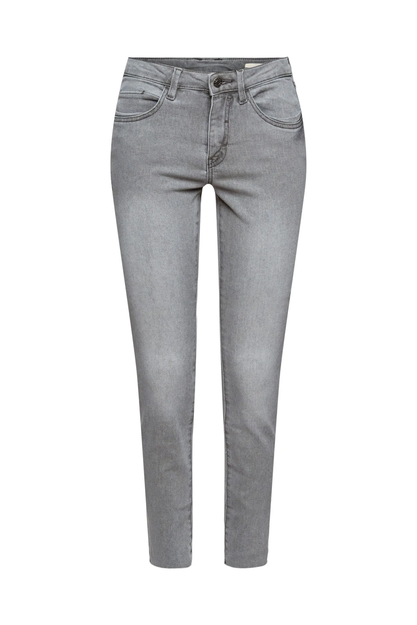 ESPRIT Stretch-Jeans Mit Destroyed-Effekten Grey Light Wash
