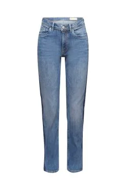 ESPRIT Stretch-Jeans Mit Webstreifen Blue Medium Wash