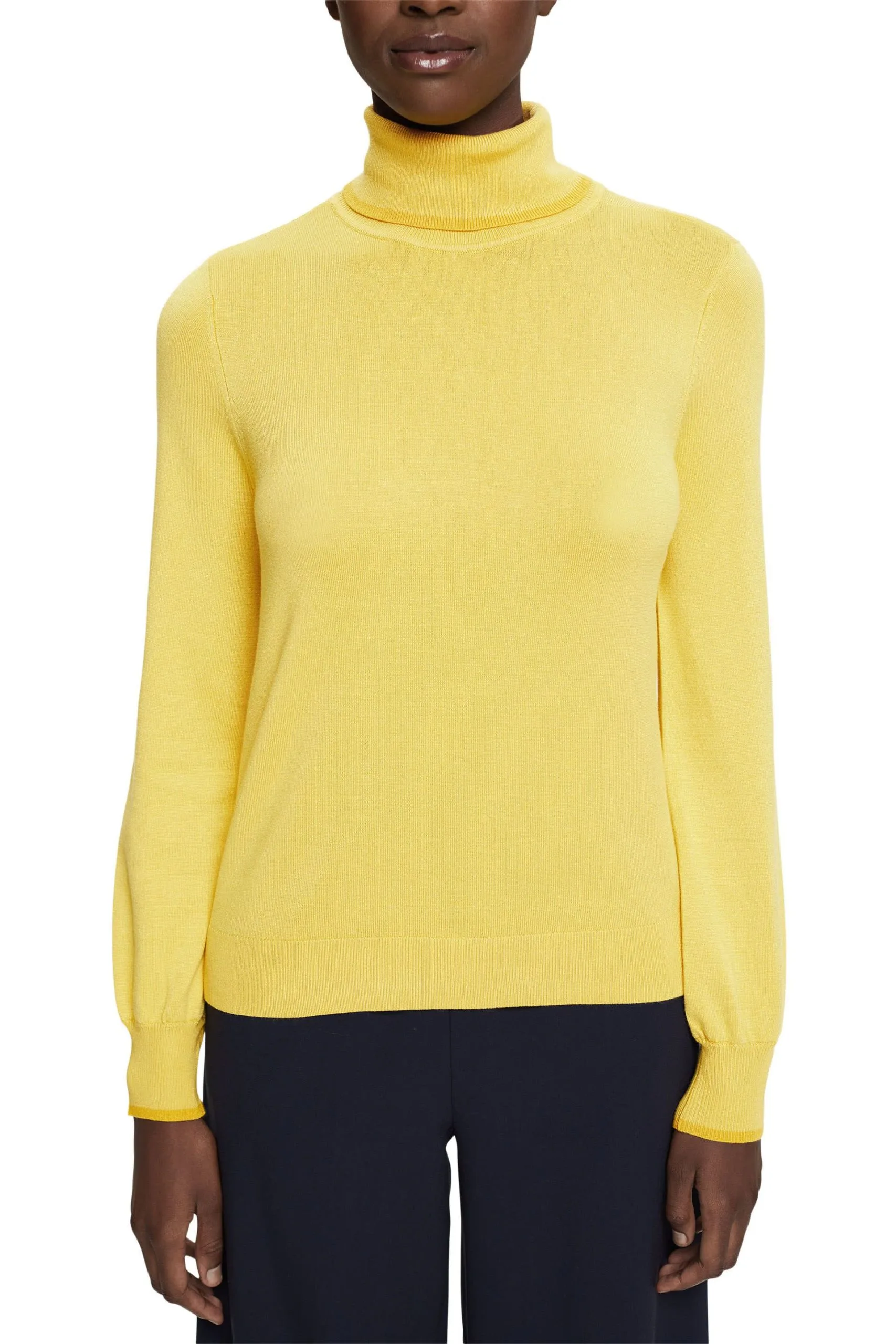 ESPRIT Strickpullover Mit Rollkragen Dusty Yellow – Bild 2