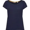 ESPRIT T-Shirt Aus Slub Navy