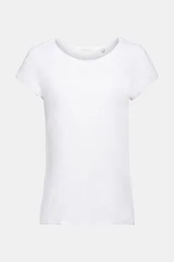 ESPRIT T-Shirt Aus Slub White