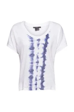 ESPRIT T-Shirt Mit Batik-Streifen White