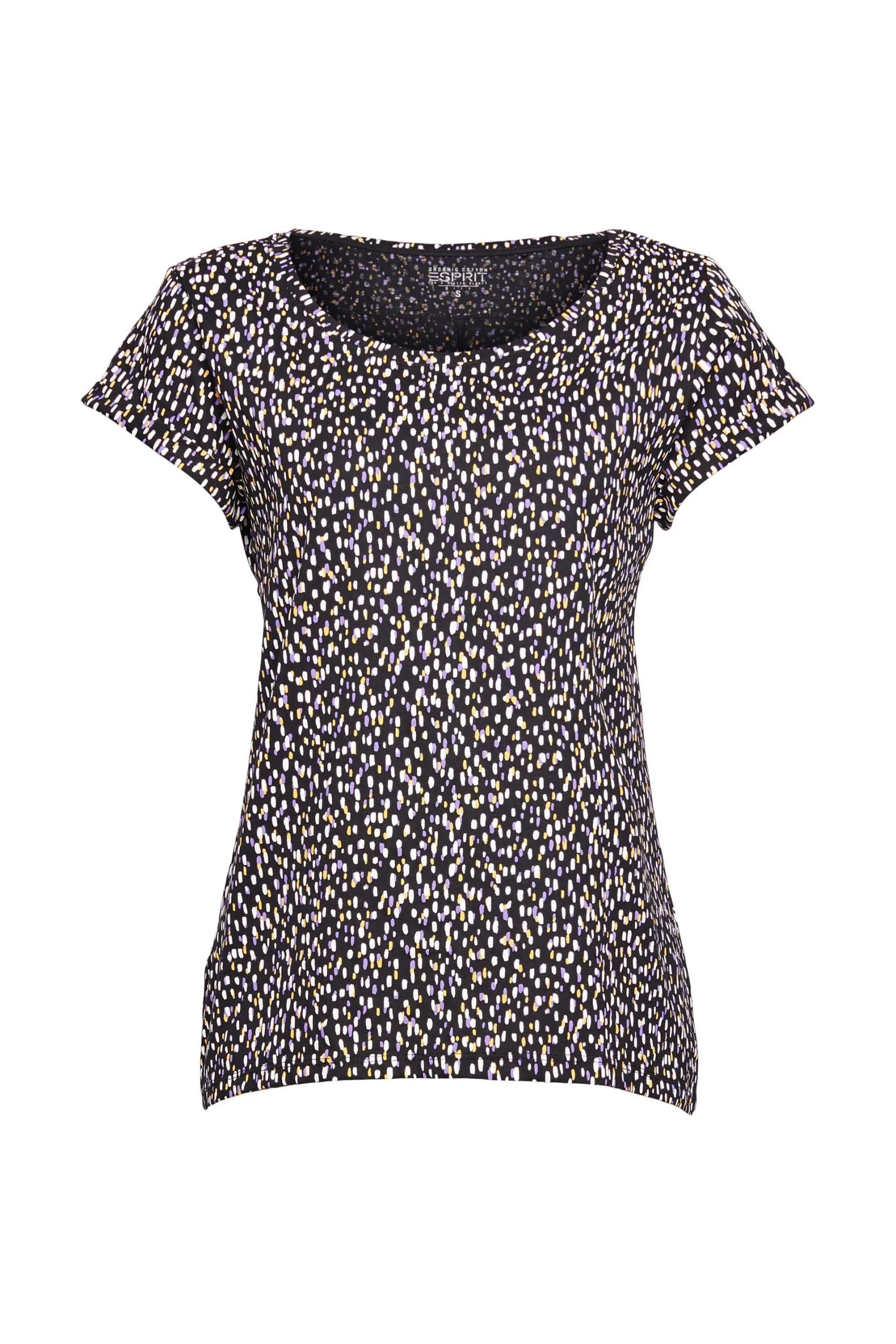 ESPRIT T-Shirt Mit Blätter-Print Black