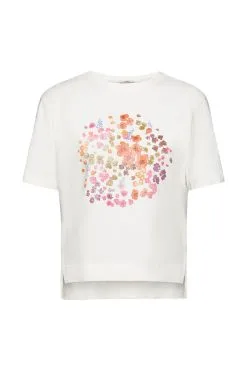 ESPRIT T-Shirt Mit Blumen-Print Off White