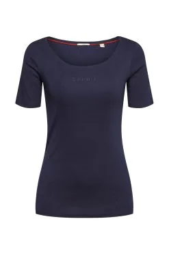 ESPRIT T-Shirt Mit Logo Aus Glitzersteinchen Navy