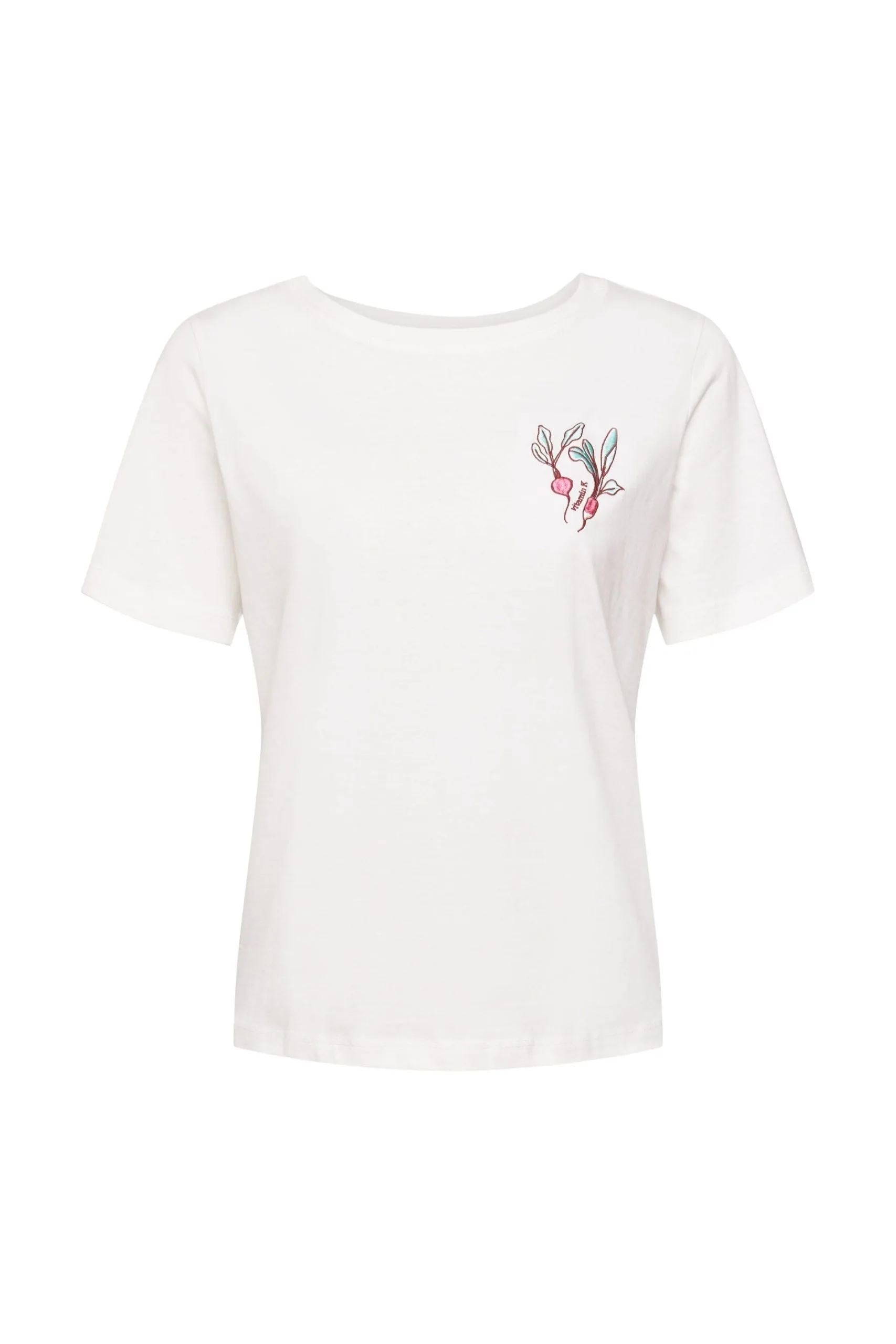 ESPRIT T-Shirt Mit Motiv-Stickerei Off White