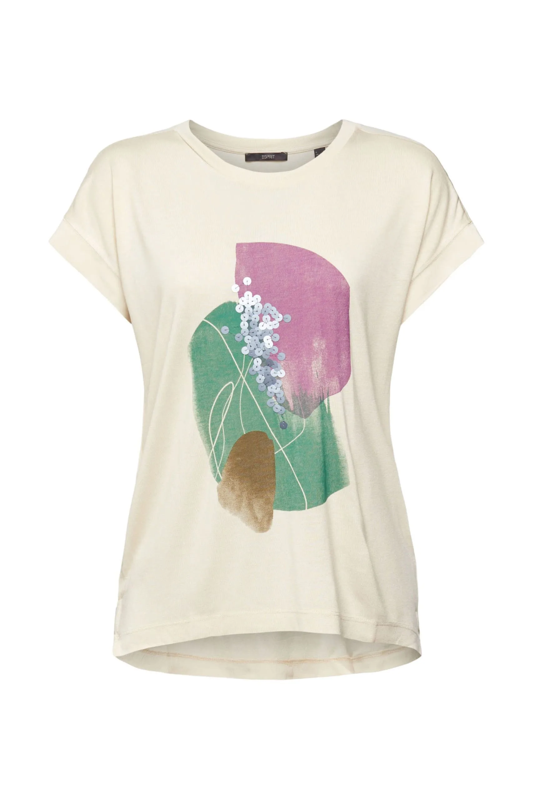 ESPRIT T-Shirt Mit Pailletten-Print Ice