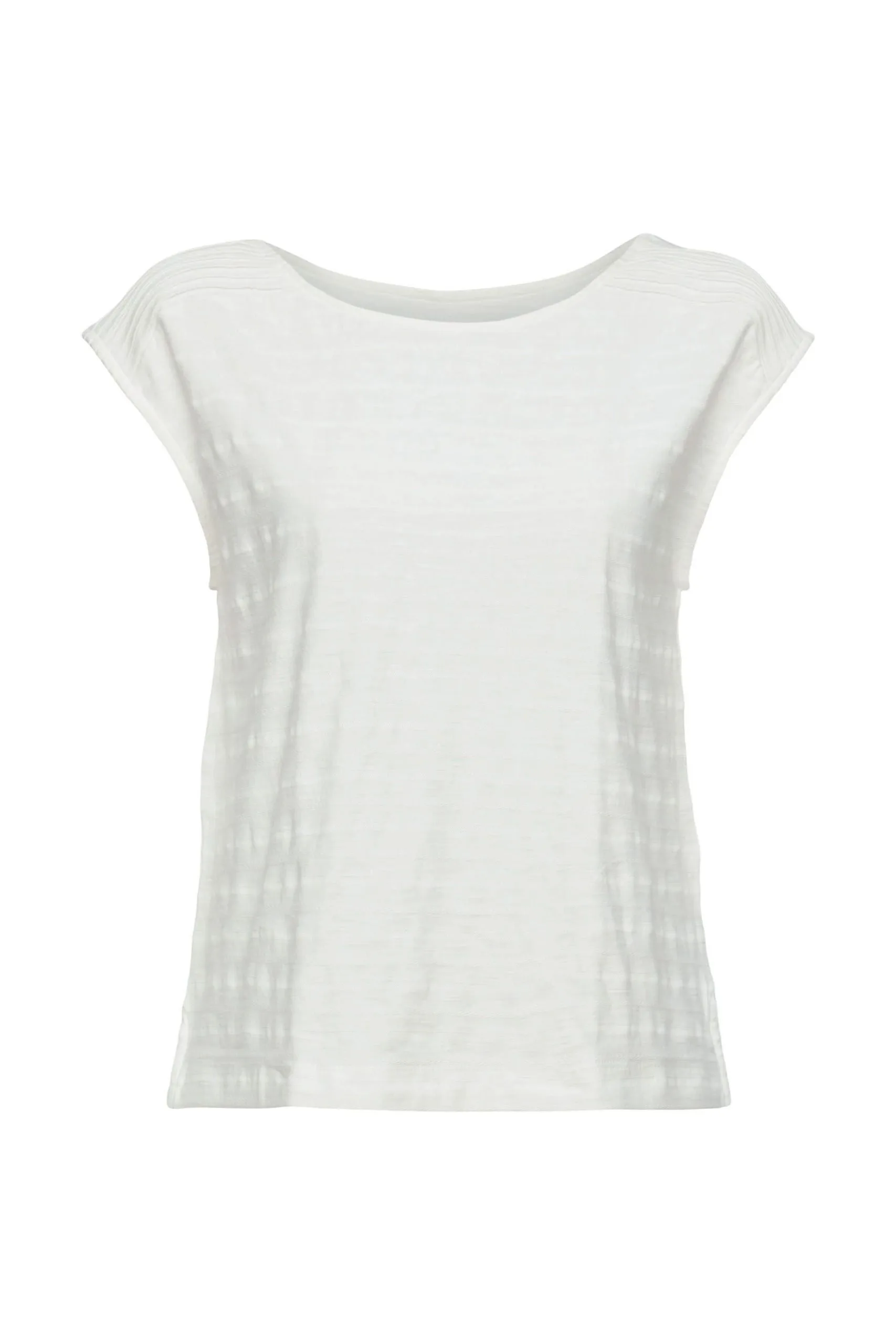 ESPRIT T-Shirt Mit Strukturstreifen Off White