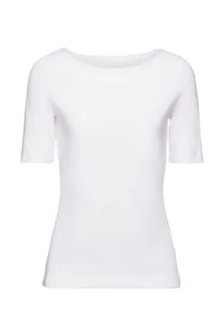 ESPRIT T-Shirt Mit U-Boot-Ausschnitt White