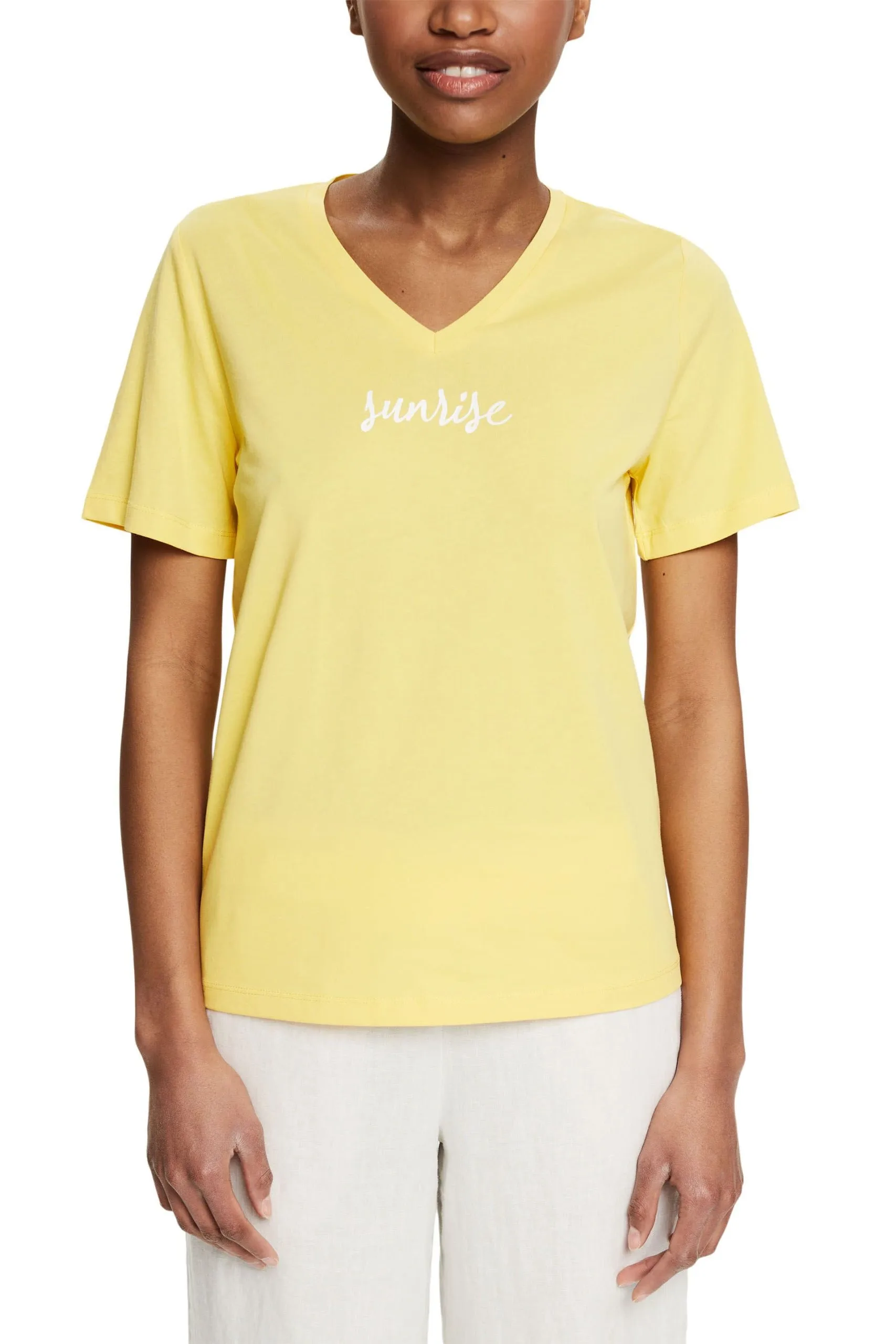 ESPRIT T-Shirt Mit Wording-Print Sunflower Yellow – Bild 2