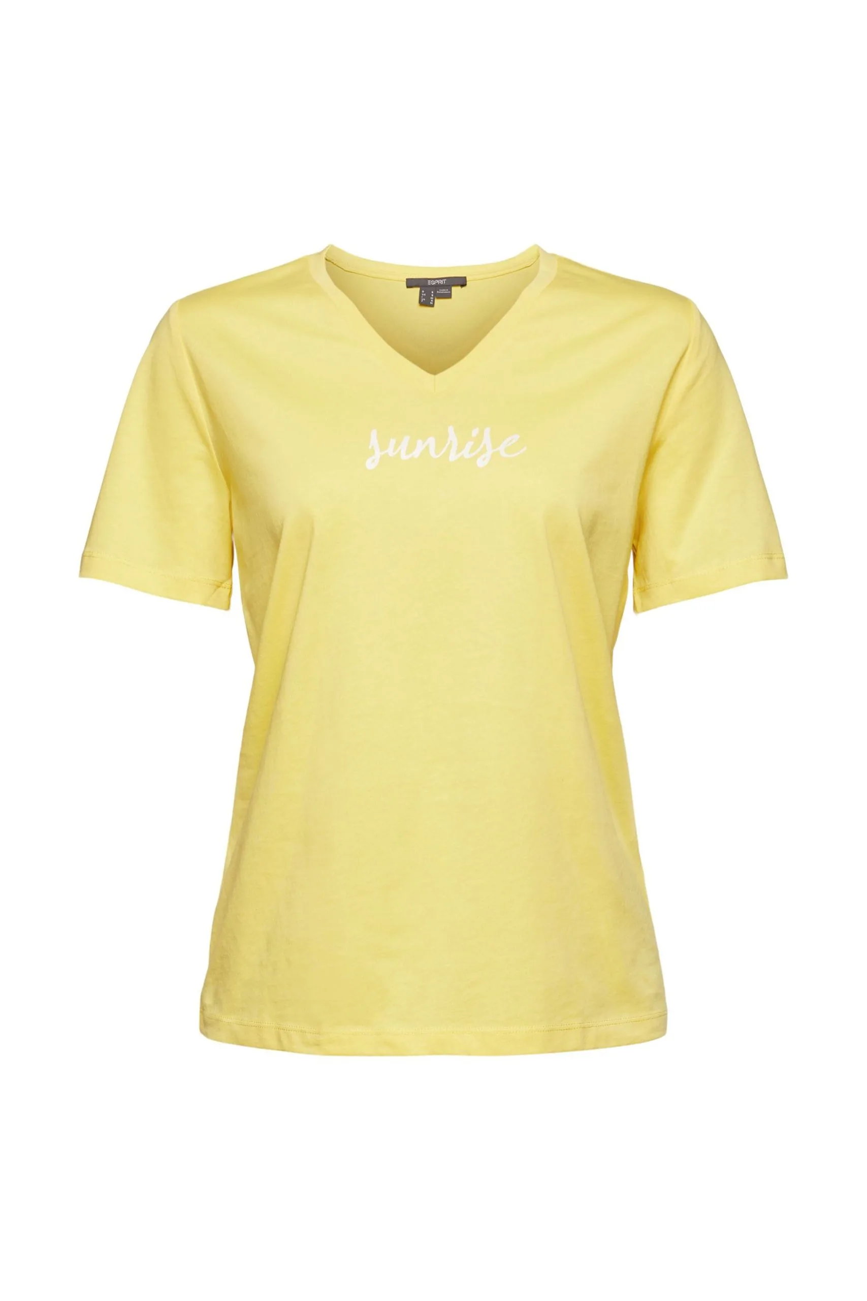 ESPRIT T-Shirt Mit Wording-Print Sunflower Yellow