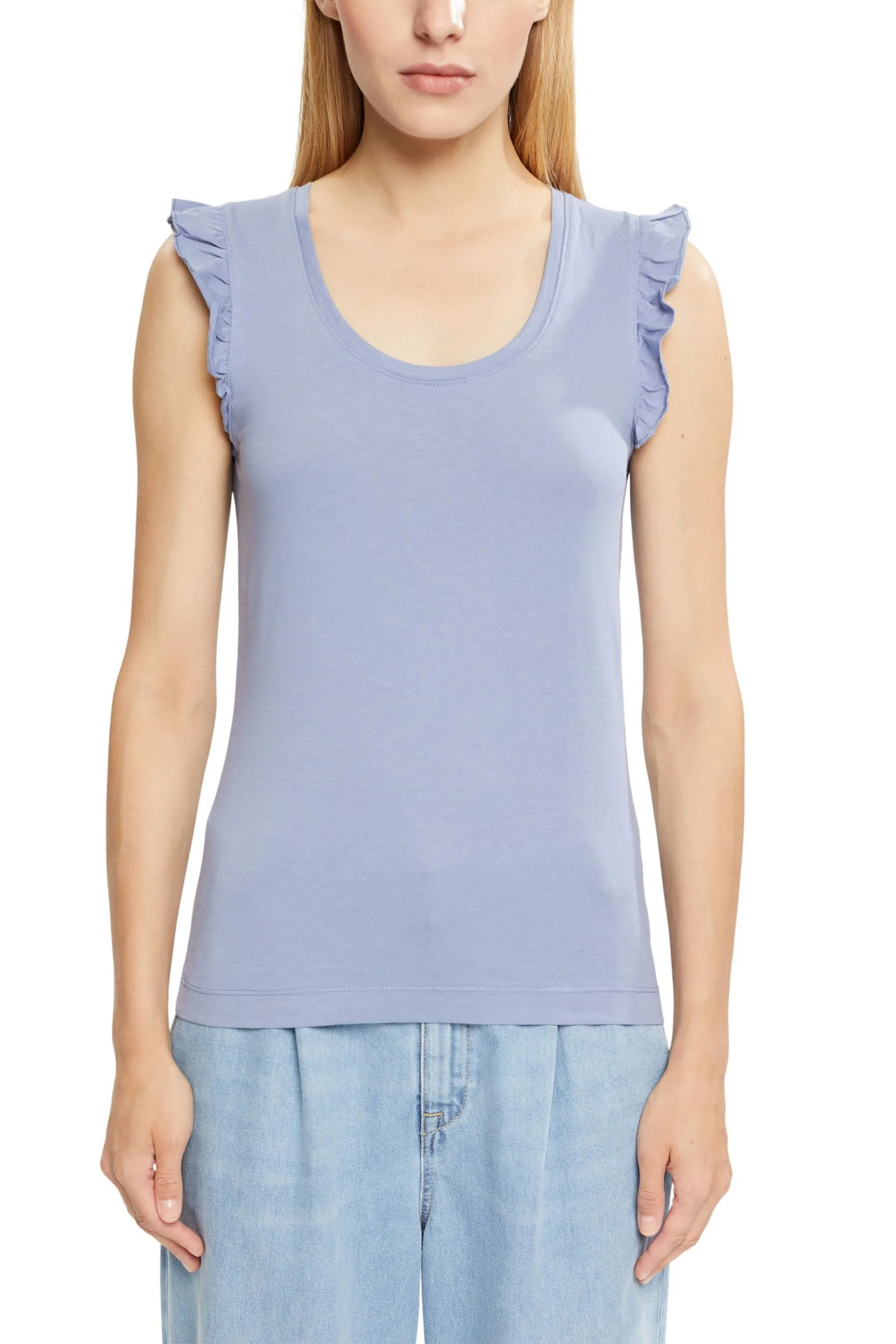 ESPRIT T-Shirts Sleeveless Light Blue Lavender – Bild 2