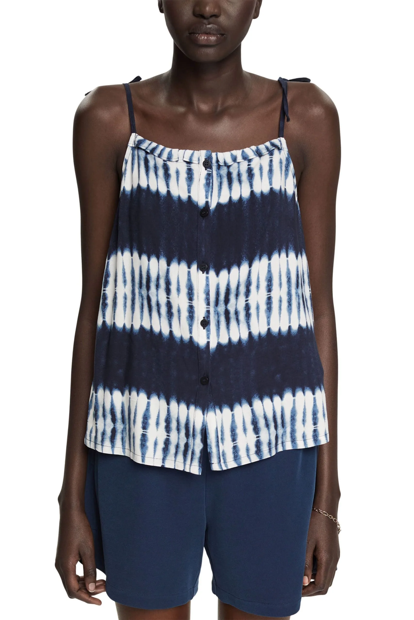ESPRIT Top Mit Batik-Färbung Navy 4 – Bild 2