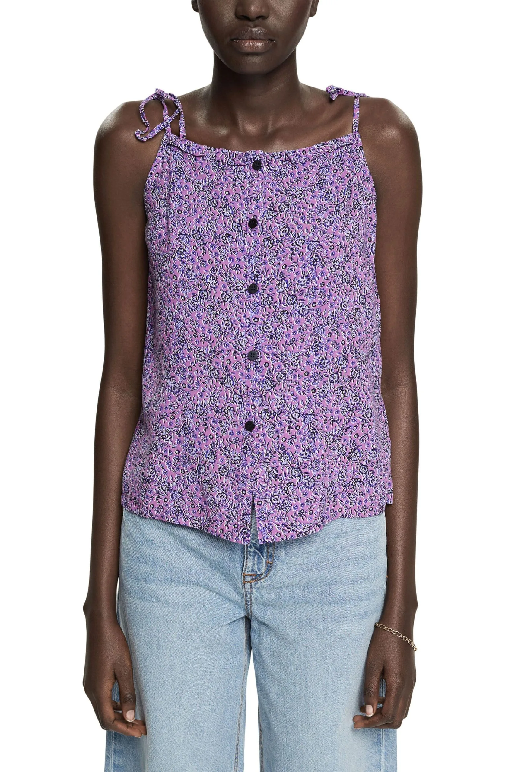 ESPRIT Top Mit Batik-Färbung Pink Fuchsia 4 – Bild 2