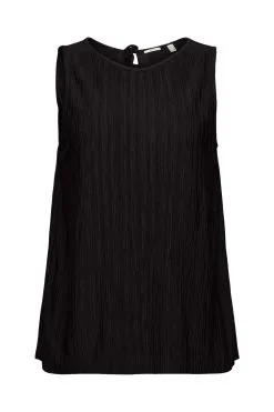 ESPRIT Top Mit Crinkle-Effekt Black