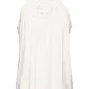 ESPRIT Top Mit Häkelspitze Off White