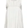ESPRIT Top Mit Lochspitze Off White