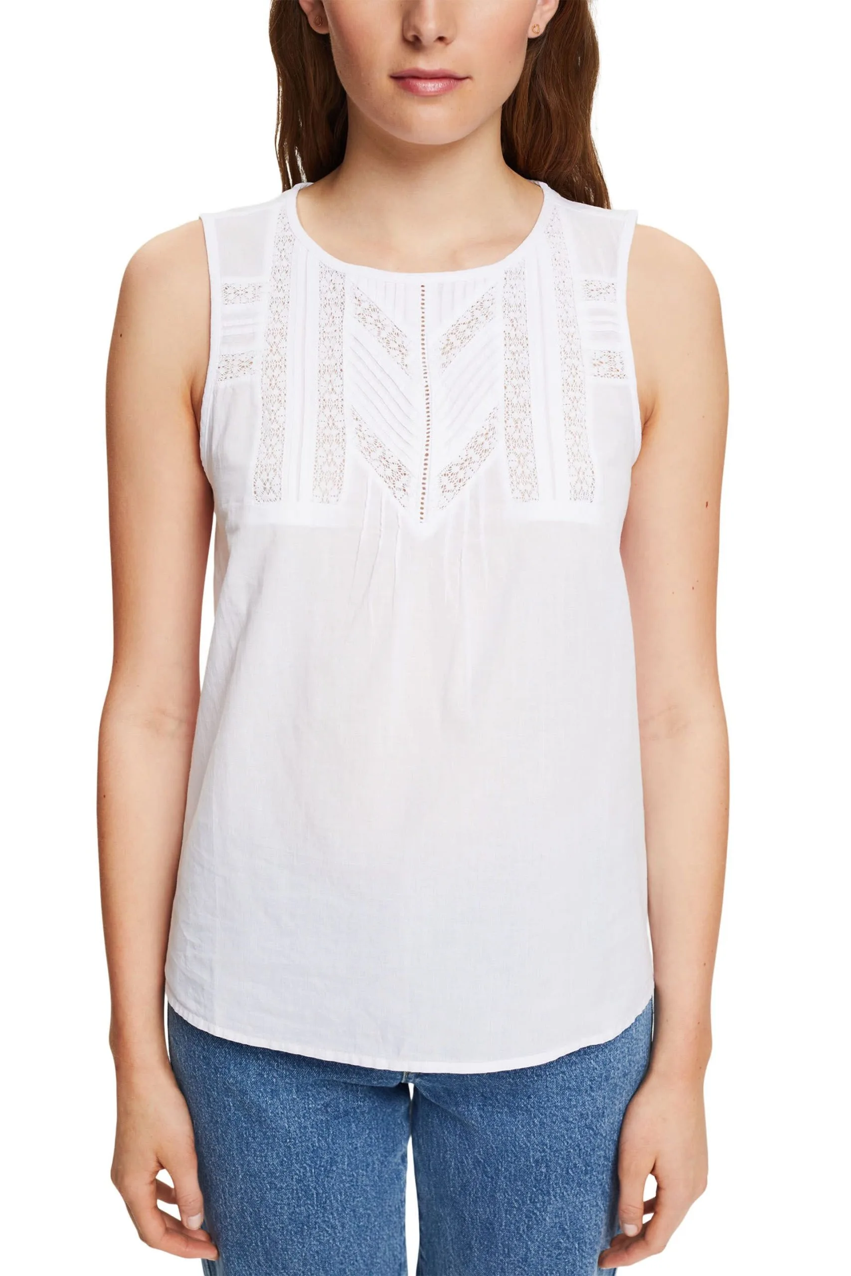 ESPRIT Top Mit Lochspitze White – Bild 2